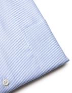 Regular Fit XLÄ Skjorta Bomull Randig Blå/VIt