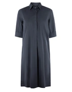 Aud Poplin Klänning Navy