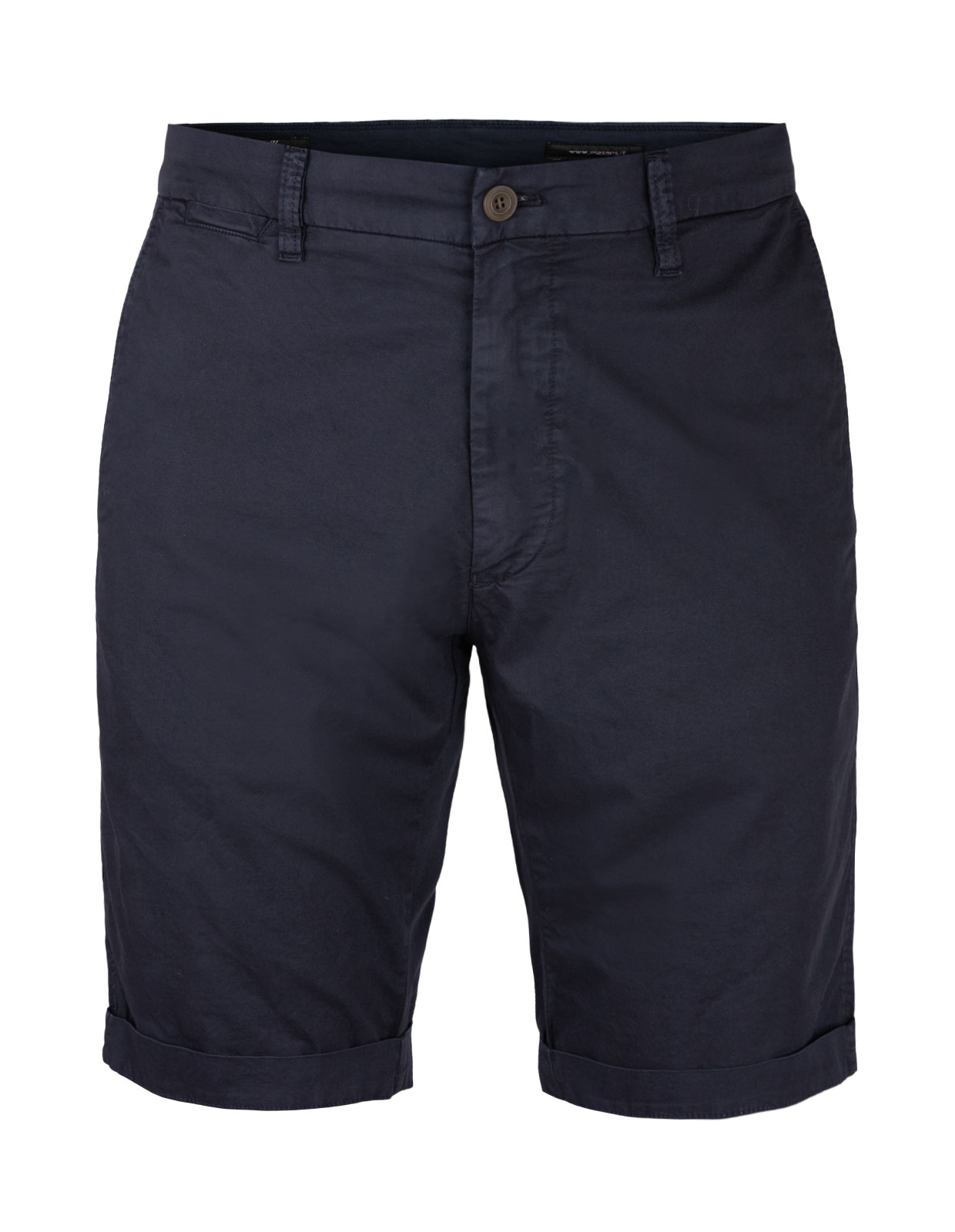 London Basic Shorts Cotton Stretch Blue Navy