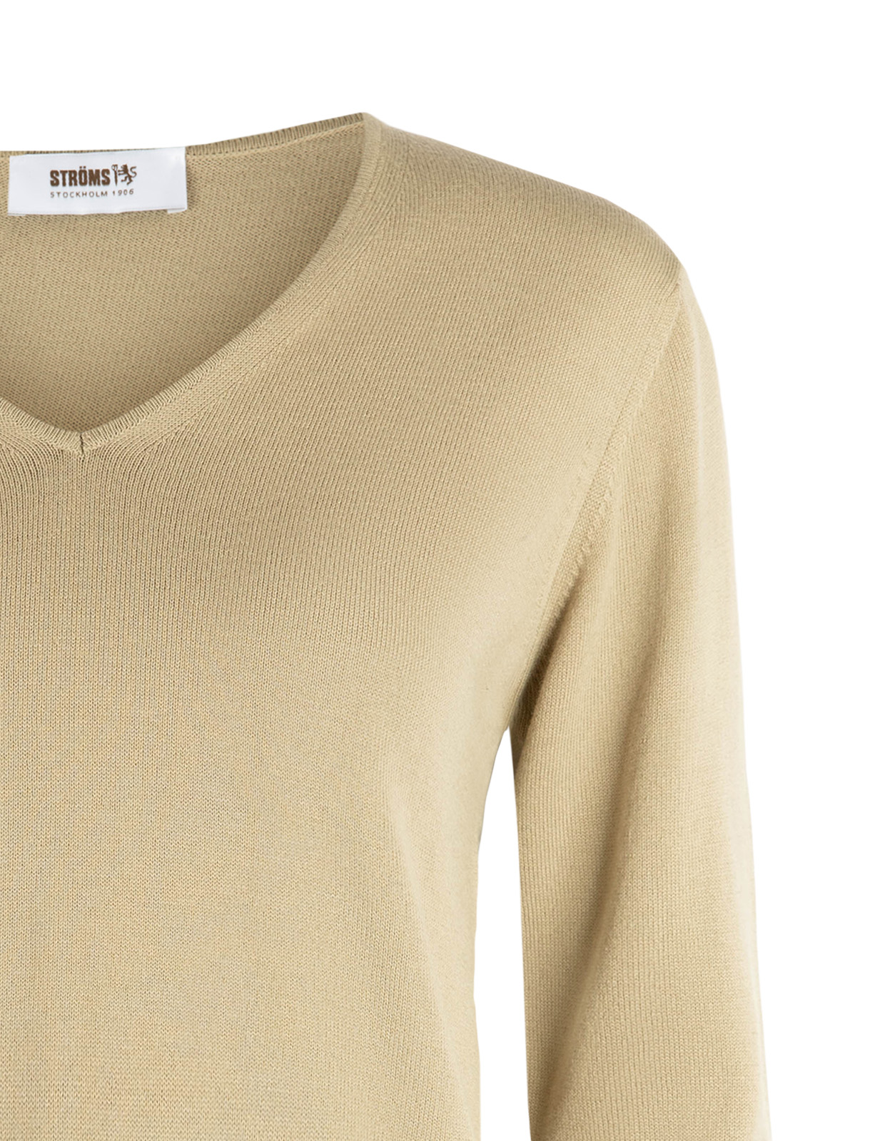 V-Neck Tröja Beige Stl S