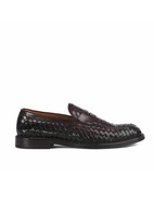 Penny Loafer läder Flätad Mörkbrun Stl 43.5