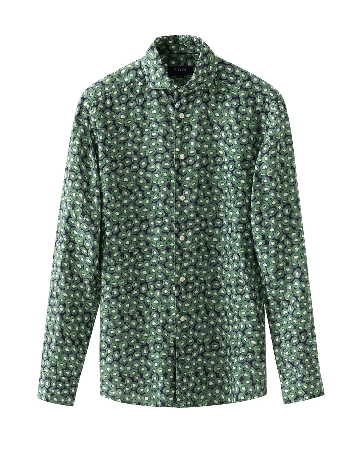 Slim Fit Skjorta Linne Grön