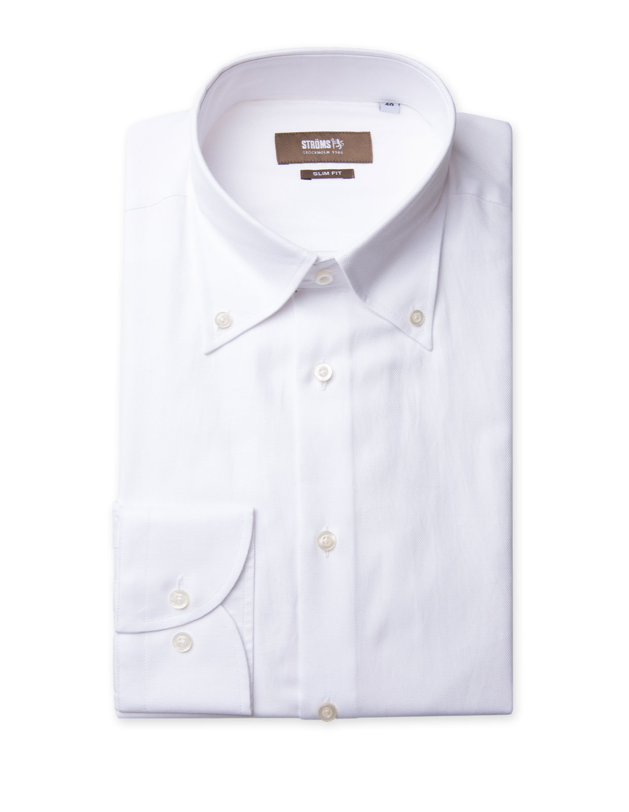 Slim Fit Skjorta Royal Oxford Vit Stl 38