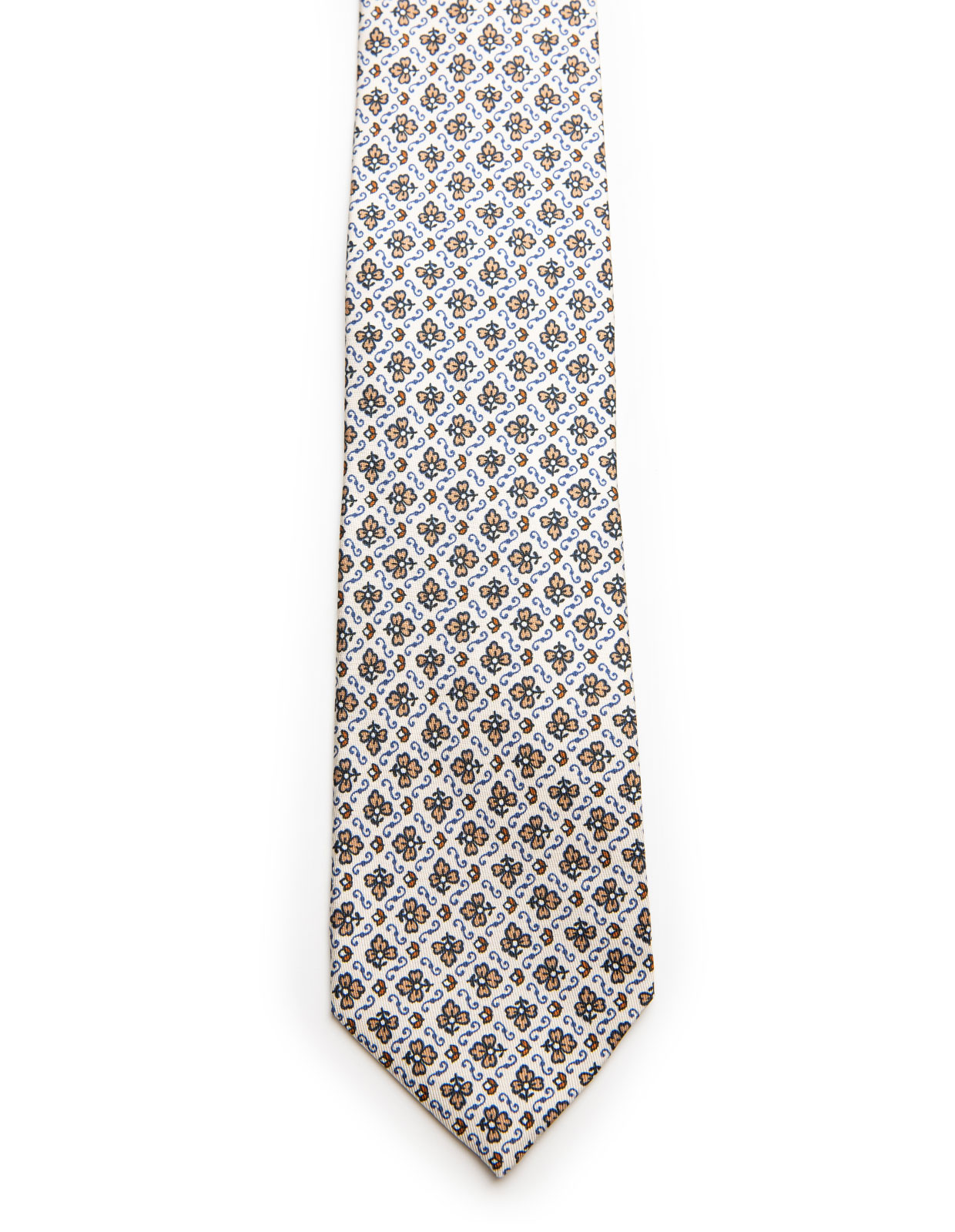 Slips Siden Mönstrad Offwhite One Size