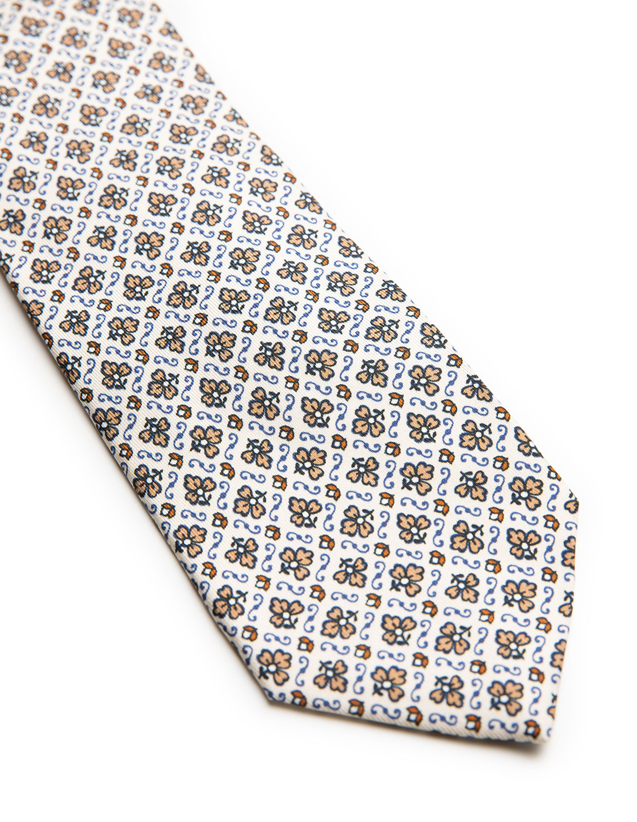 Slips Siden Mönstrad Offwhite One Size