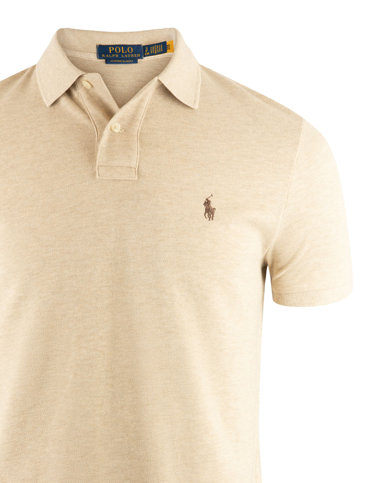 Pikétröja Custom Slim Fit Beige