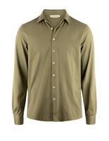 Jerseyskjorta Bomull Olivgrön Stl 56