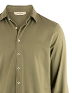 Jerseyskjorta Bomull Olivgrön