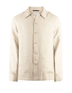 Overshirt Linne Beige Stl XXL