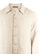 Overshirt Linne Beige Stl XXL