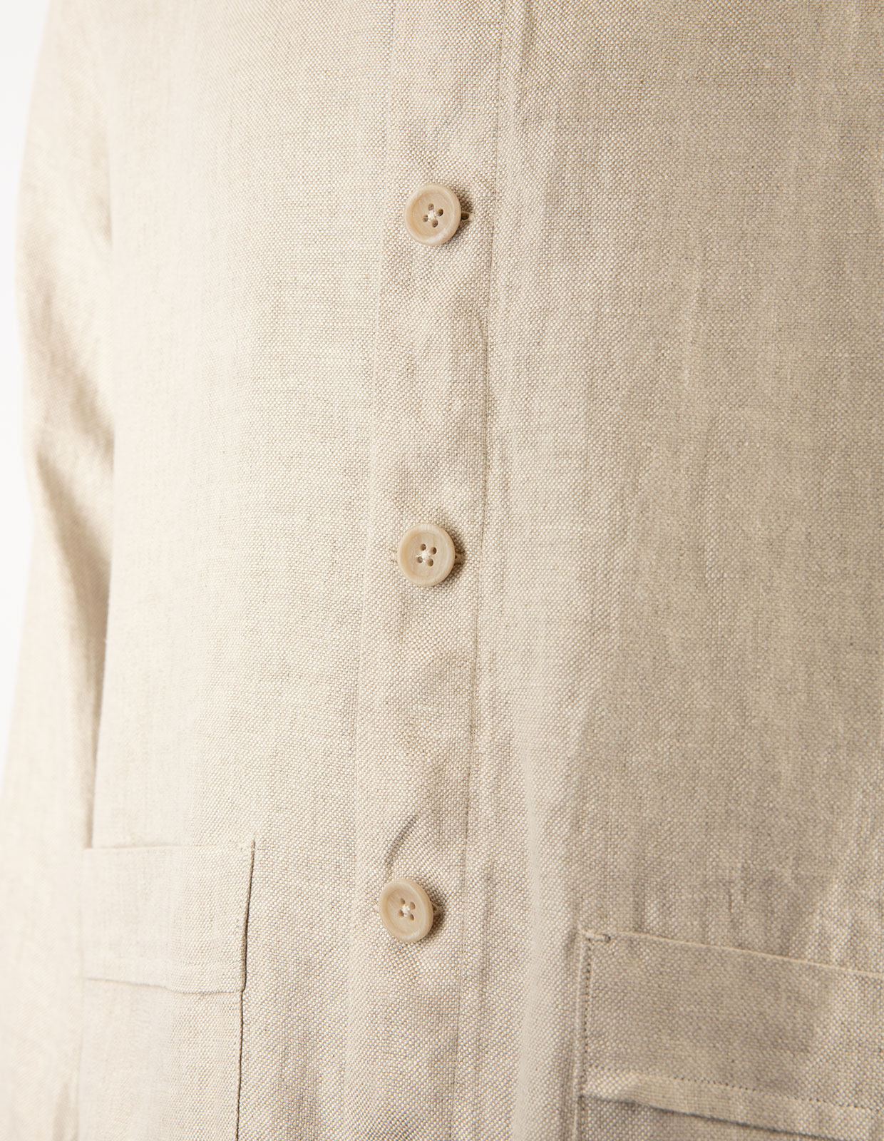 Overshirt Linne Beige