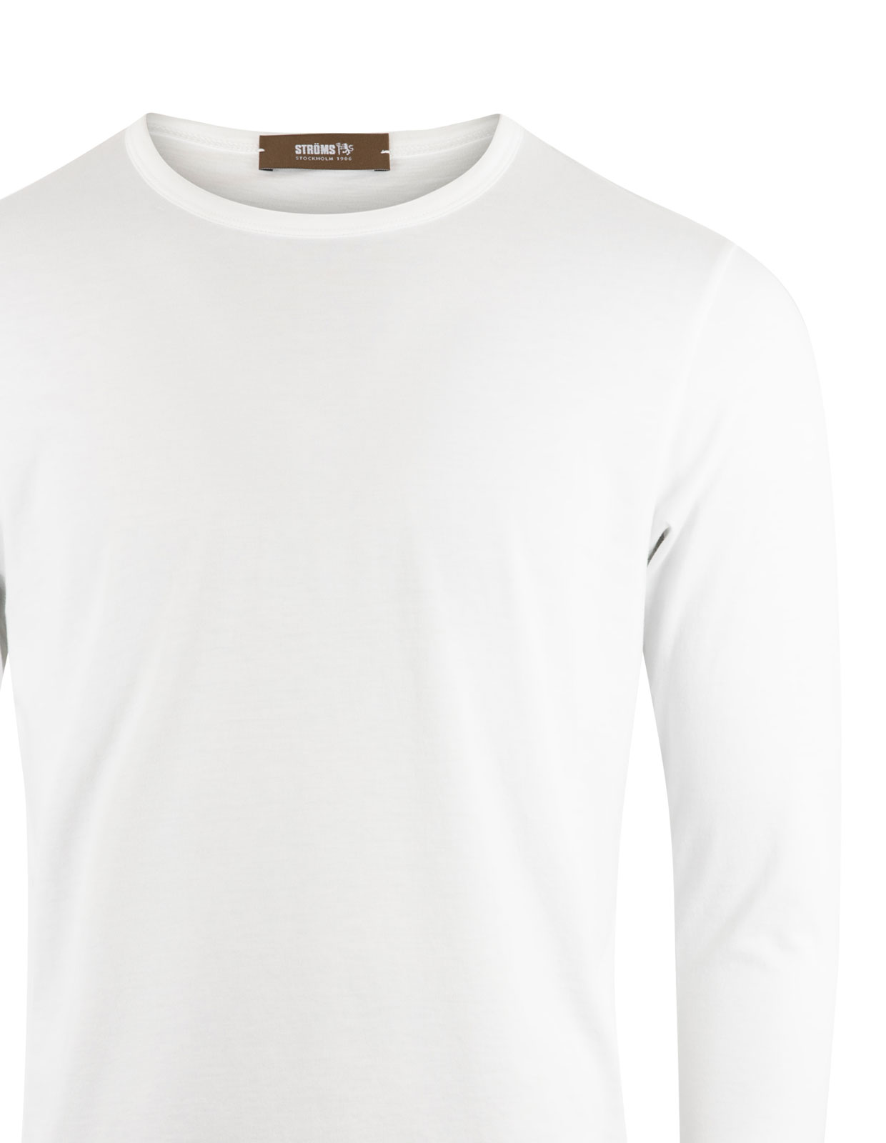 Långärmad T-shirt Pimabomull Vit Stl M