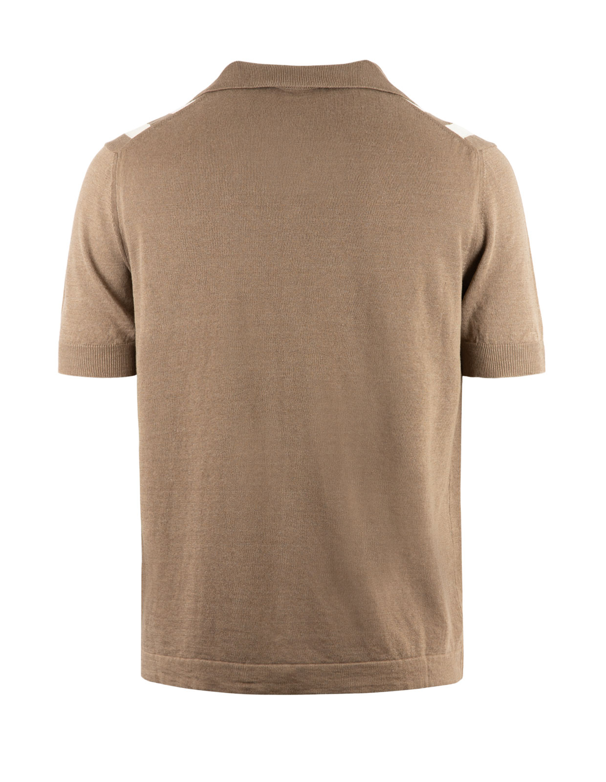 Bowlingskjorta Stickad Kortärmad Grey/Brown