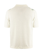Bowlingskjorta Stickad Kortärmad Vit/Grå/Grön