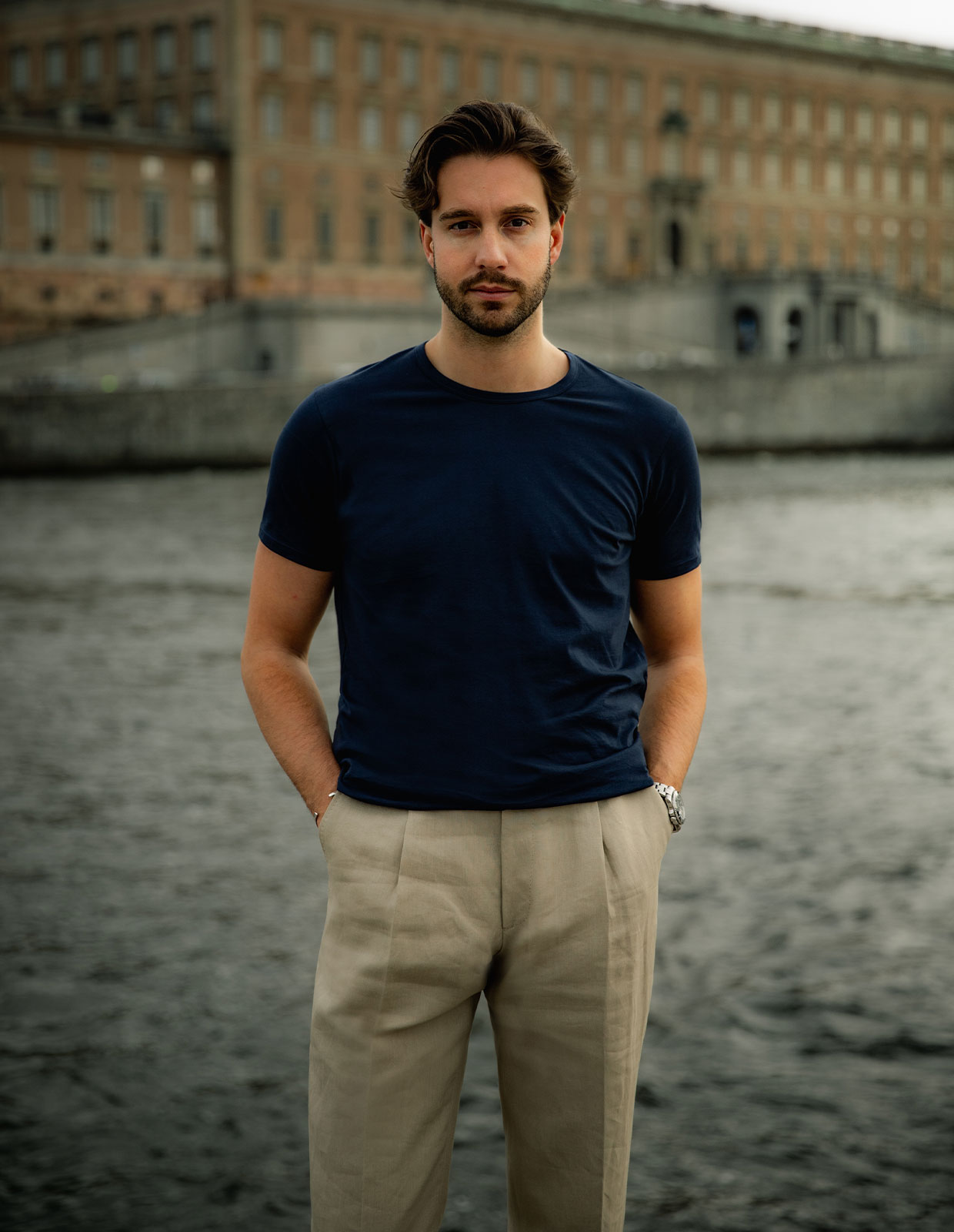 T-shirt Pimabomull Marinblå XL