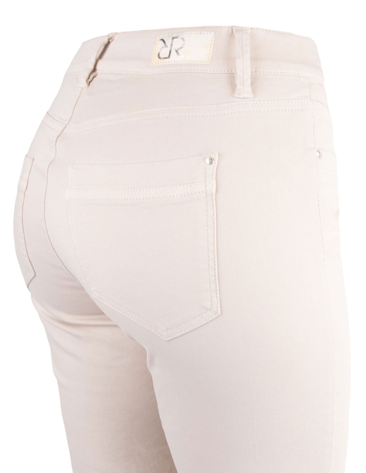 Nomi Zip Bottom Stretch Trousers Crema