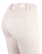 Nomi Zip Bottom Stretch Trousers Crema Stl 46