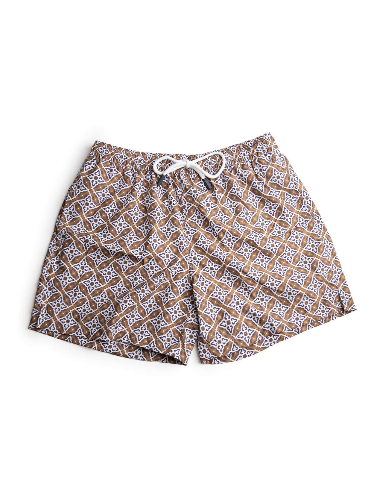 Badshorts Brun/Blå/Vit