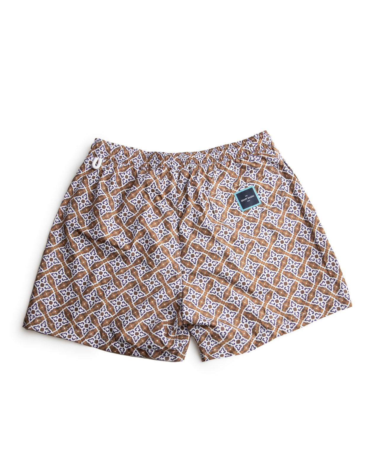 Badshorts Brun/Blå/Vit