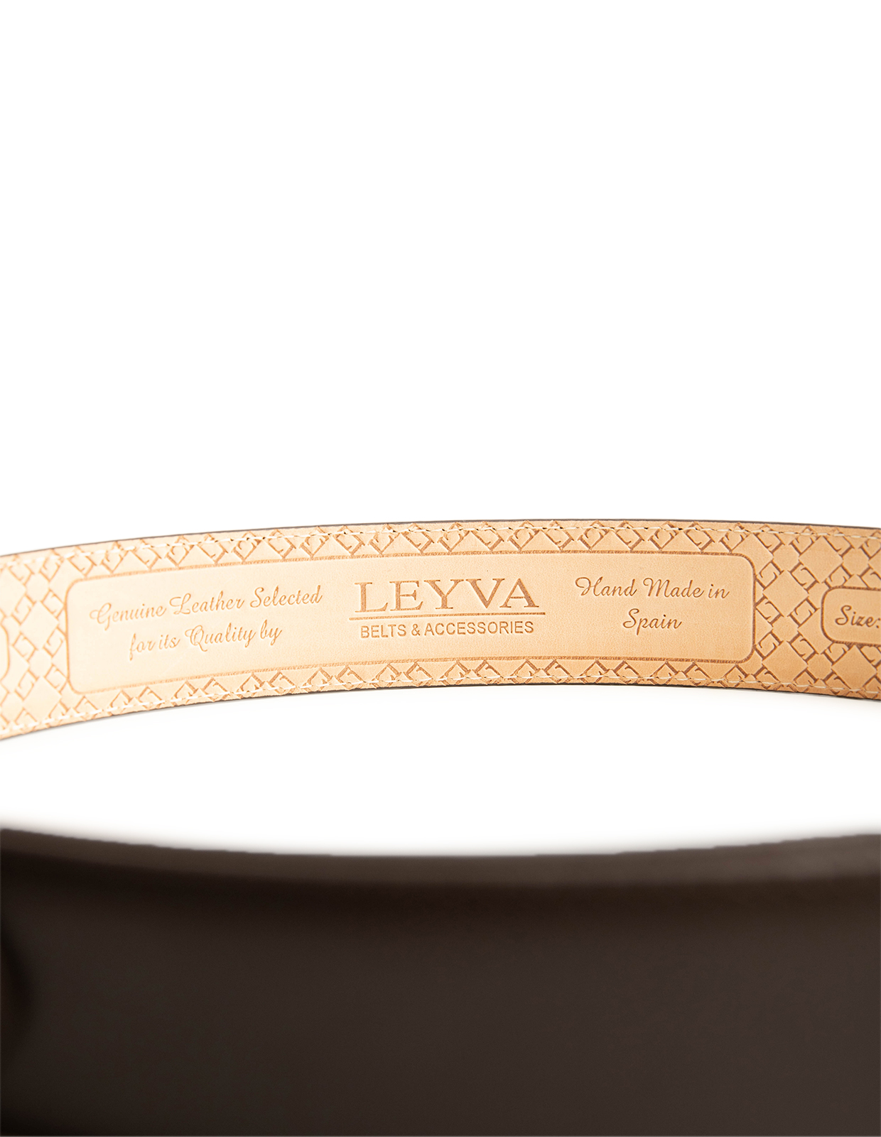 Bälte Kalvskinn Mörkbrun Stl 95