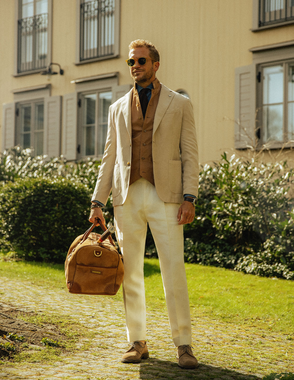 Weekendbag Getmocka Läder Brun/Beige