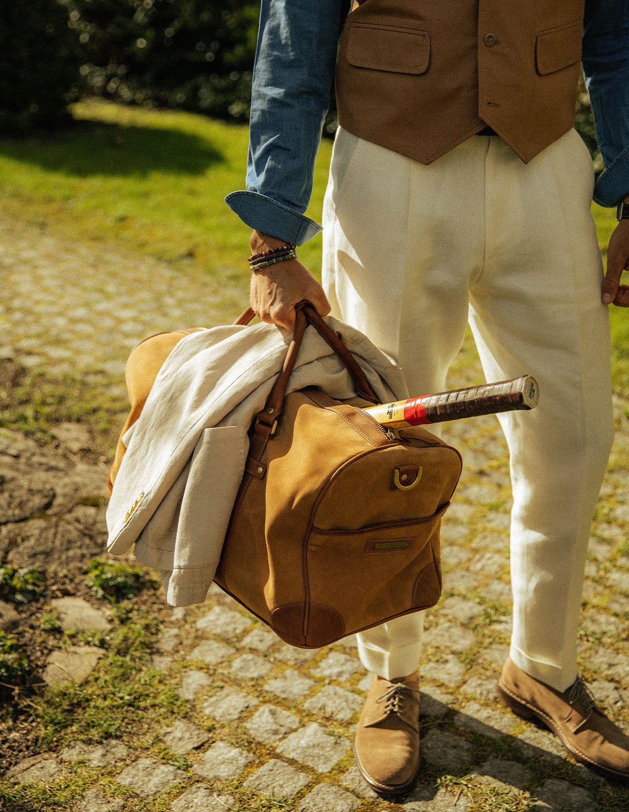 Weekendbag Getmocka Läder Brun/Beige