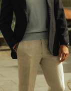 Byxa Linne Ljusbeige