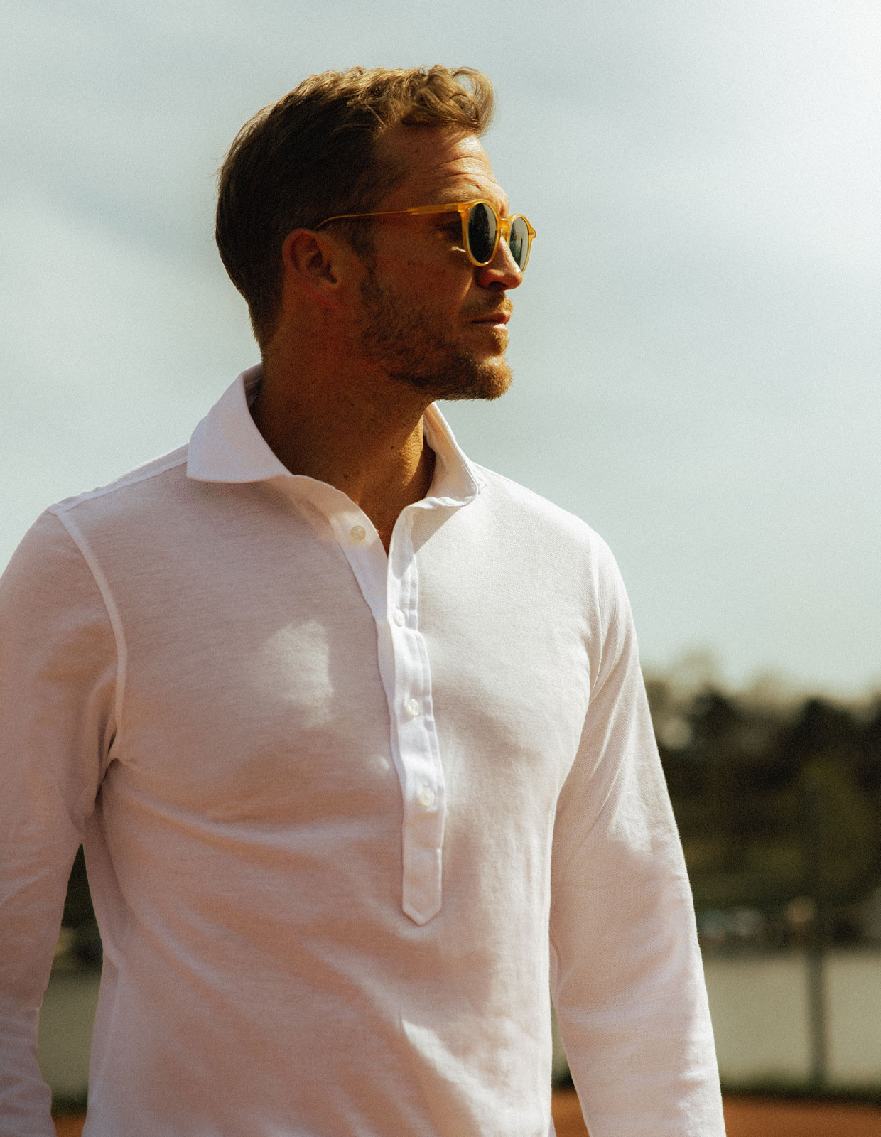 Popover Jerseyskjorta Bomull Vit 52
