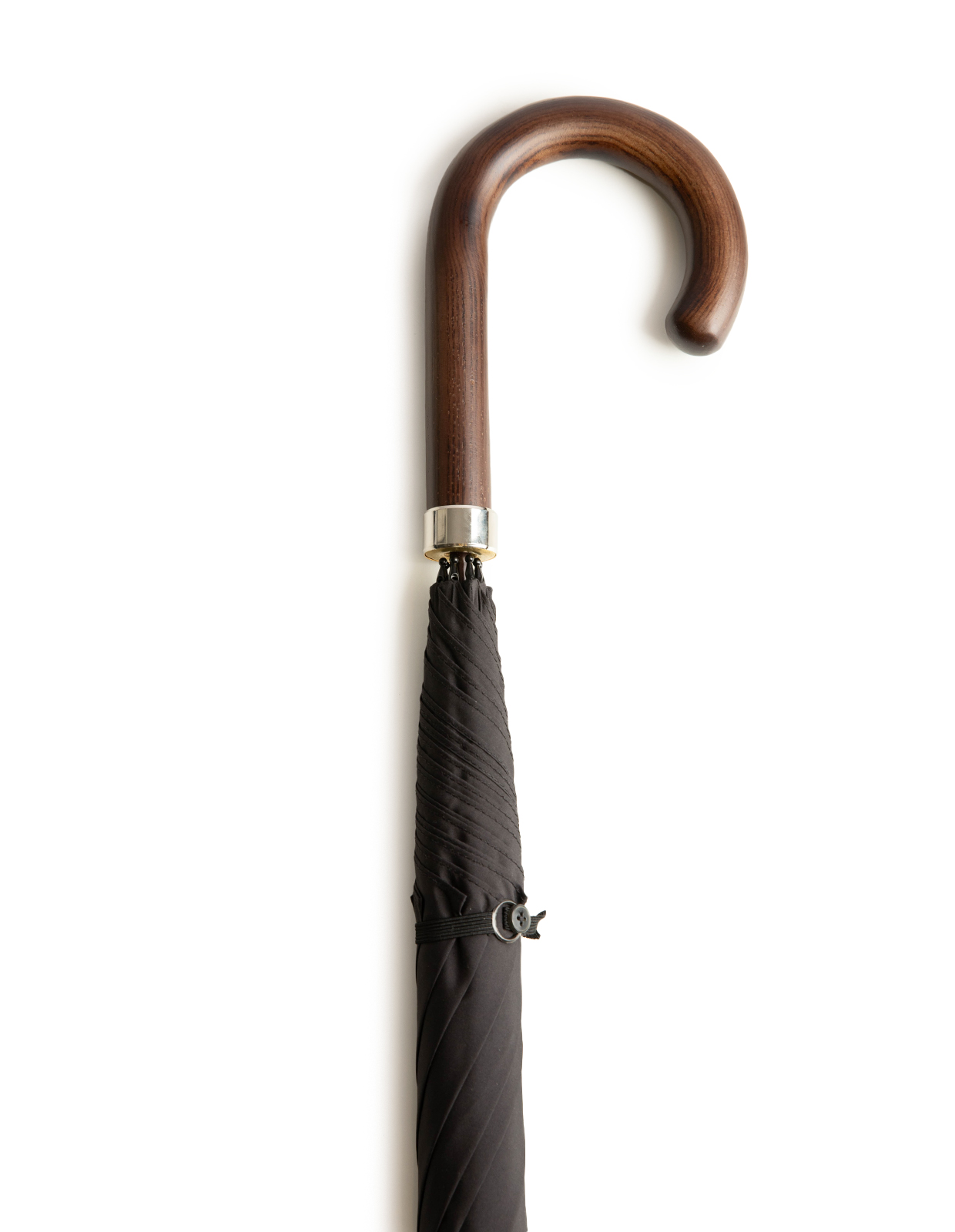 GT1 Paraply Trähandtag Brun/Svart One Size