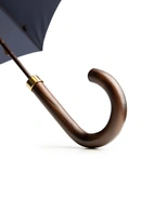 GT1 Paraply Trähandtag Brun/Navy One Size