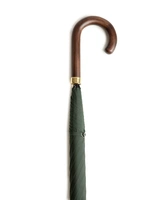 GT1 Paraply Trähandtag Brun/Mörkgrön One Size