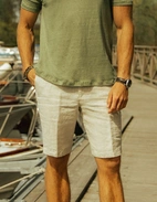 Shorts Linne Ljusbeige