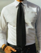 Slim Fit Oxford Skjorta Blå/Vit Randig Stl 43