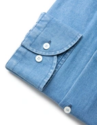 Regular Fit Skjorta Denim Blå 38