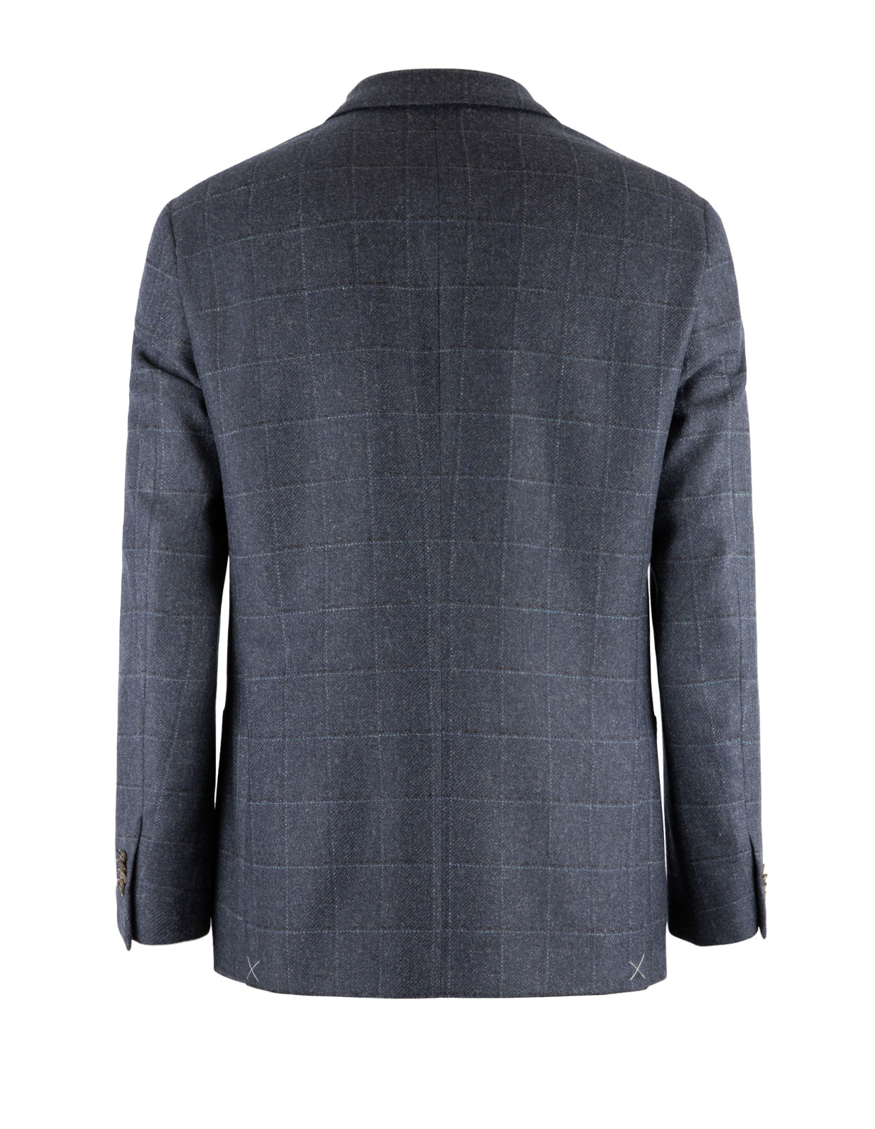 Drop6 Kavaj Ull Rutmönster Navy