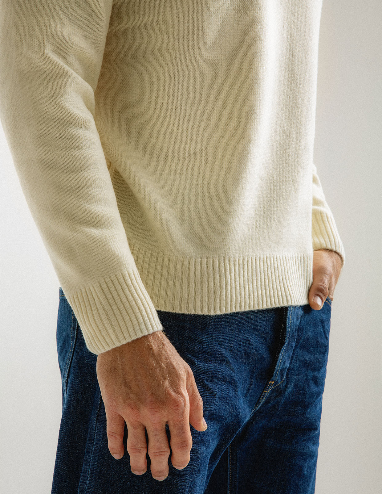 Polotröja Ull/Cashmere Benvit