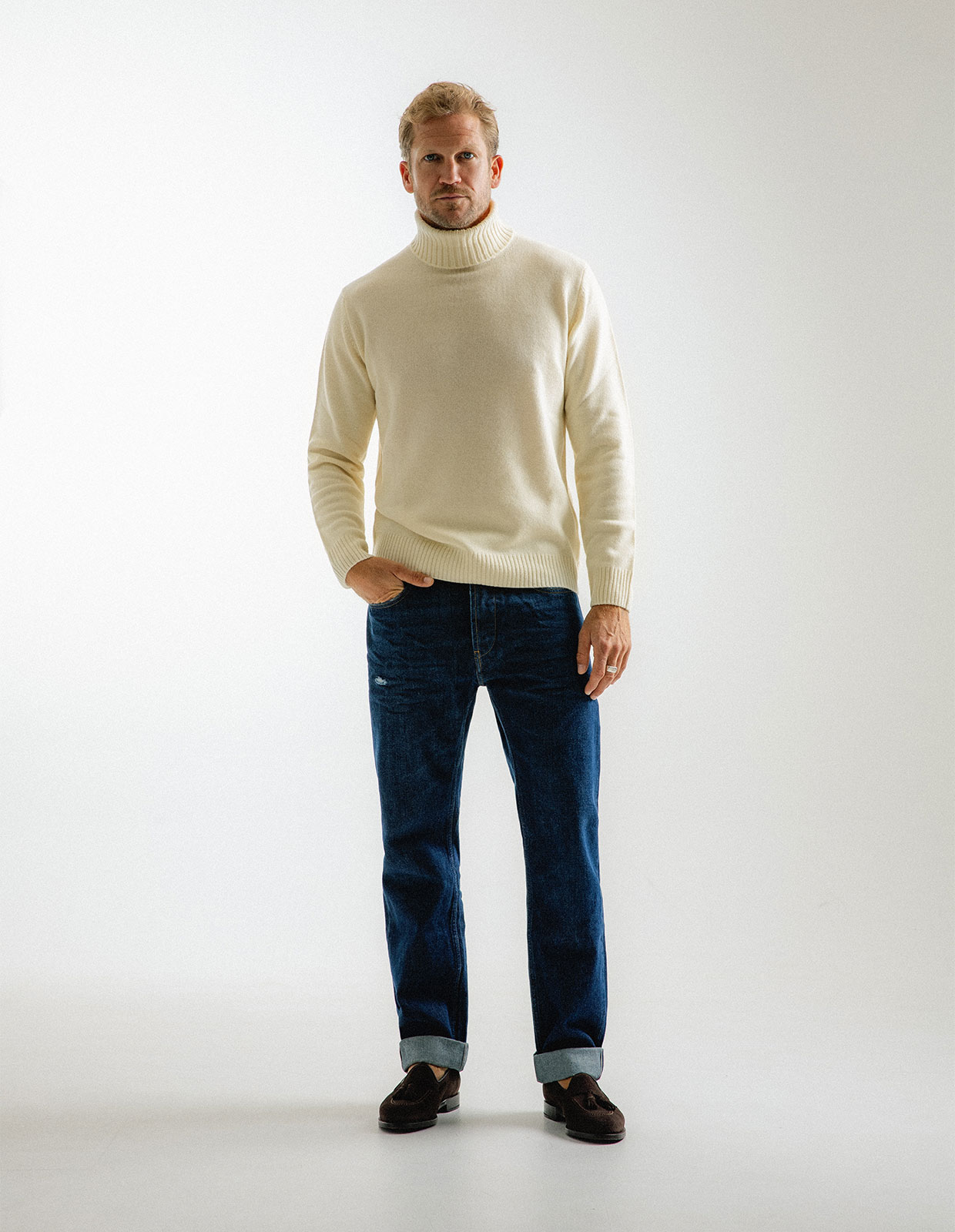 Polotröja Ull/Cashmere Benvit