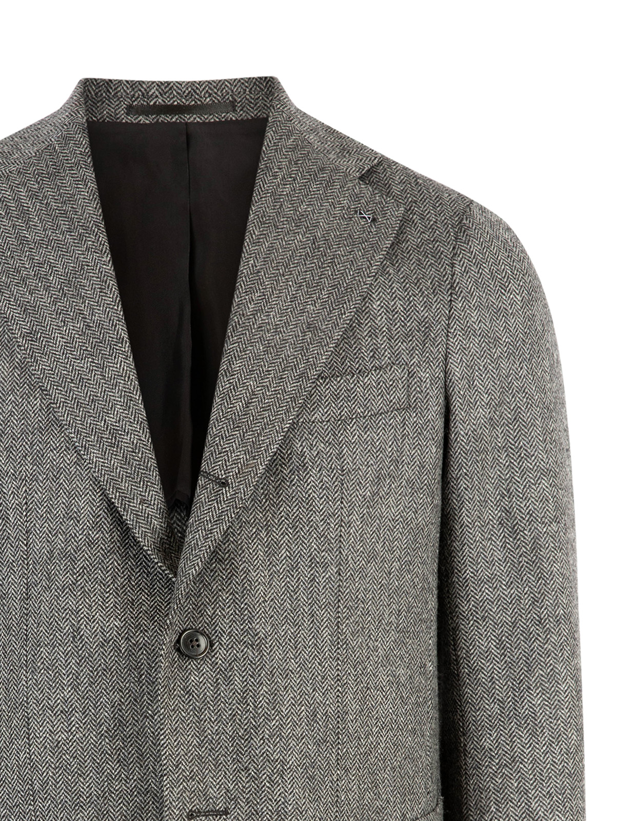Firenze Blazer Tweed Grå Fiskben Stl 46