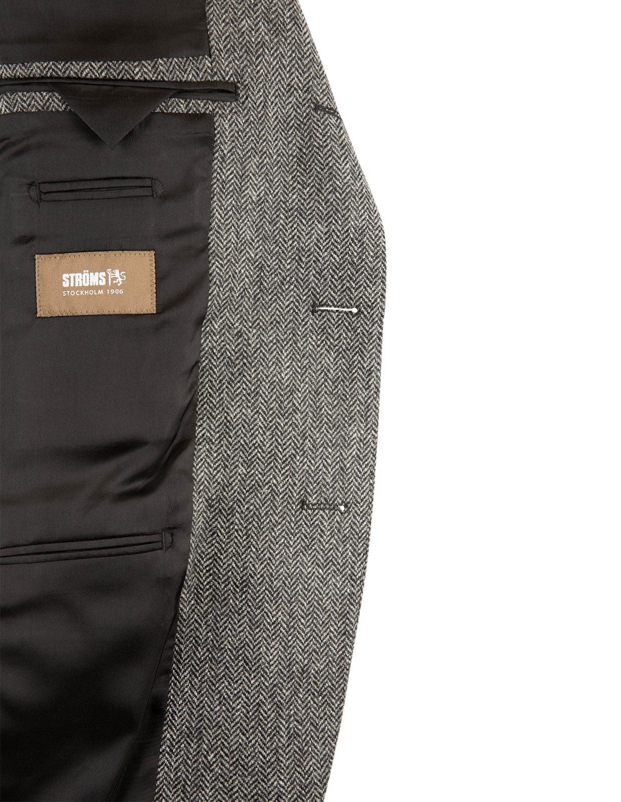 Firenze Blazer Tweed Grå Fiskben Stl 46