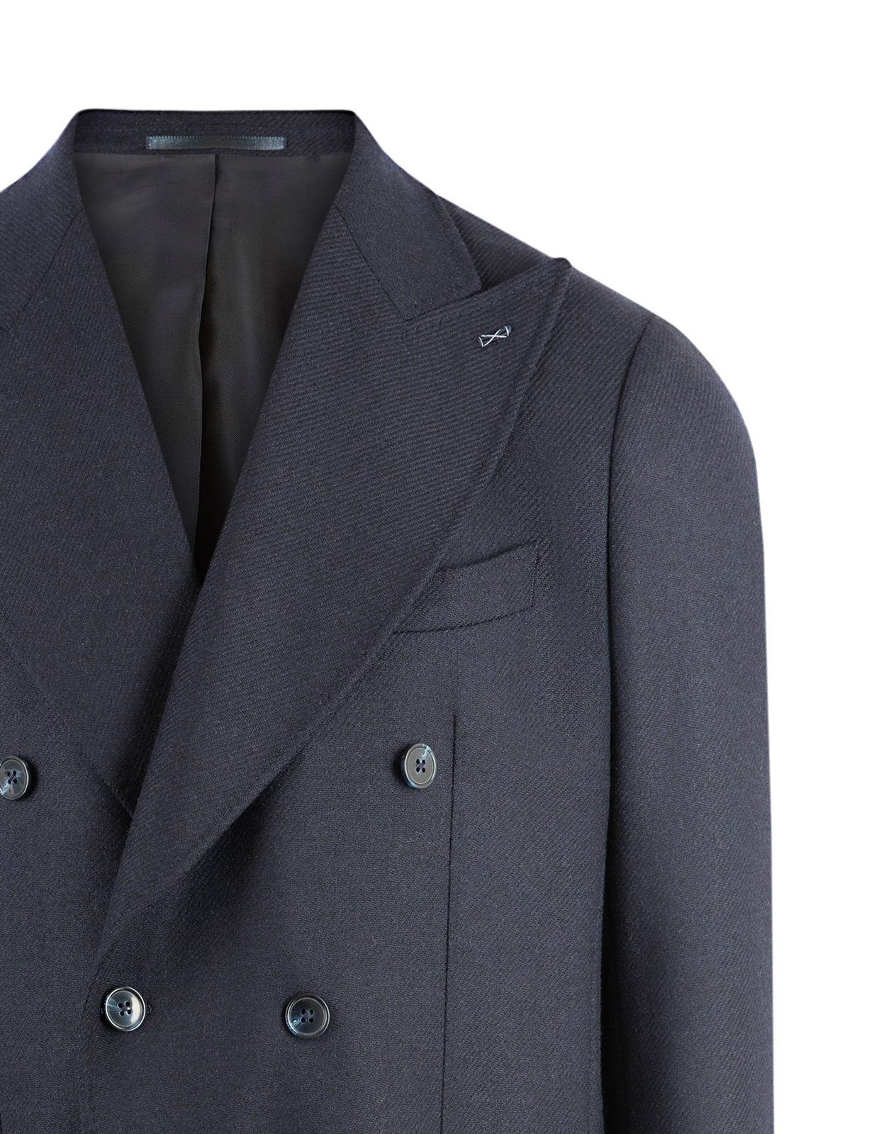 Firenze Dubbelknäppt Blazer Tweed Mörkblå Stl 50