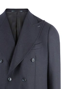 Firenze Dubbelknäppt Blazer Tweed Mörkblå Stl 52