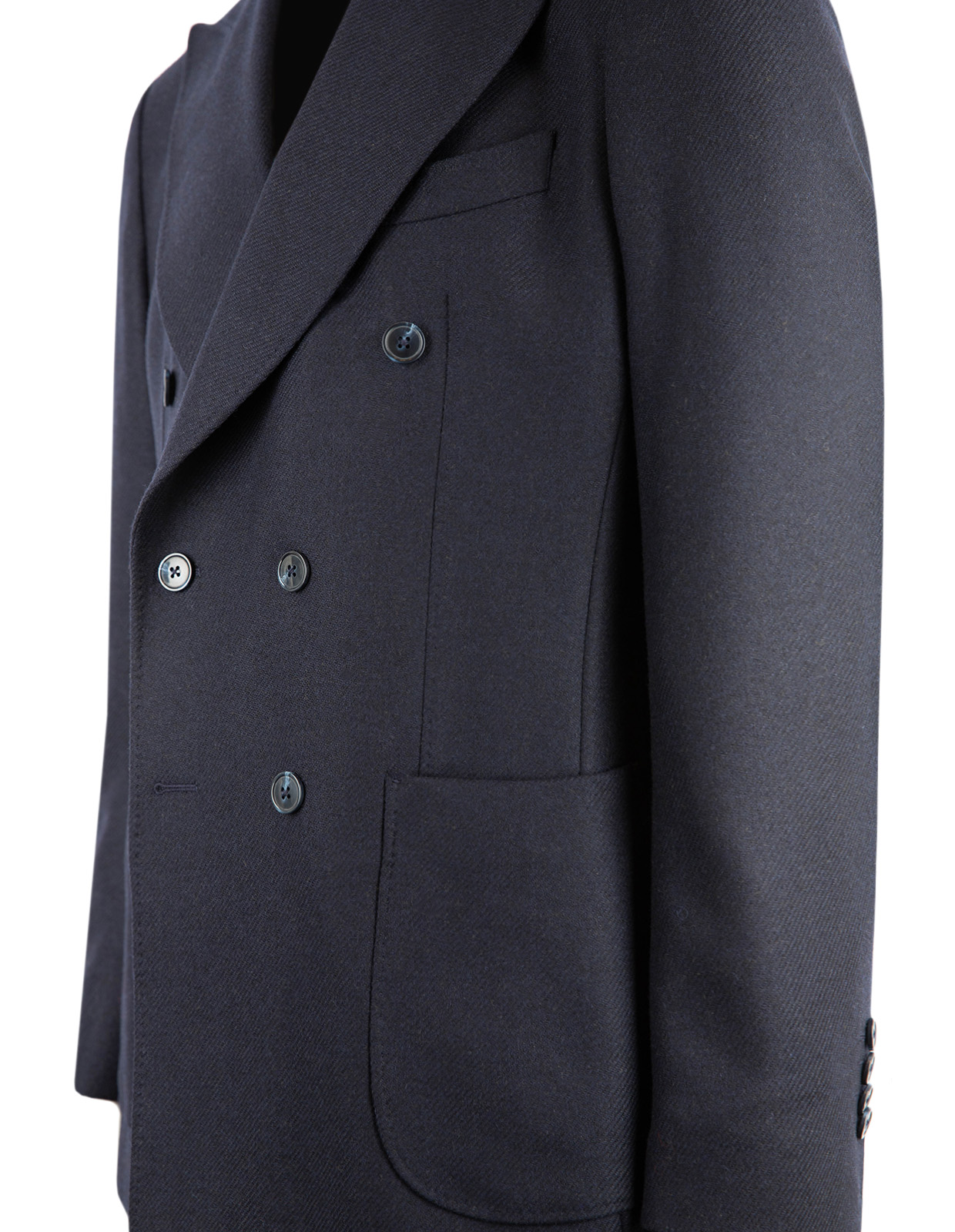 Firenze Dubbelknäppt Blazer Tweed Mörkblå Stl 50