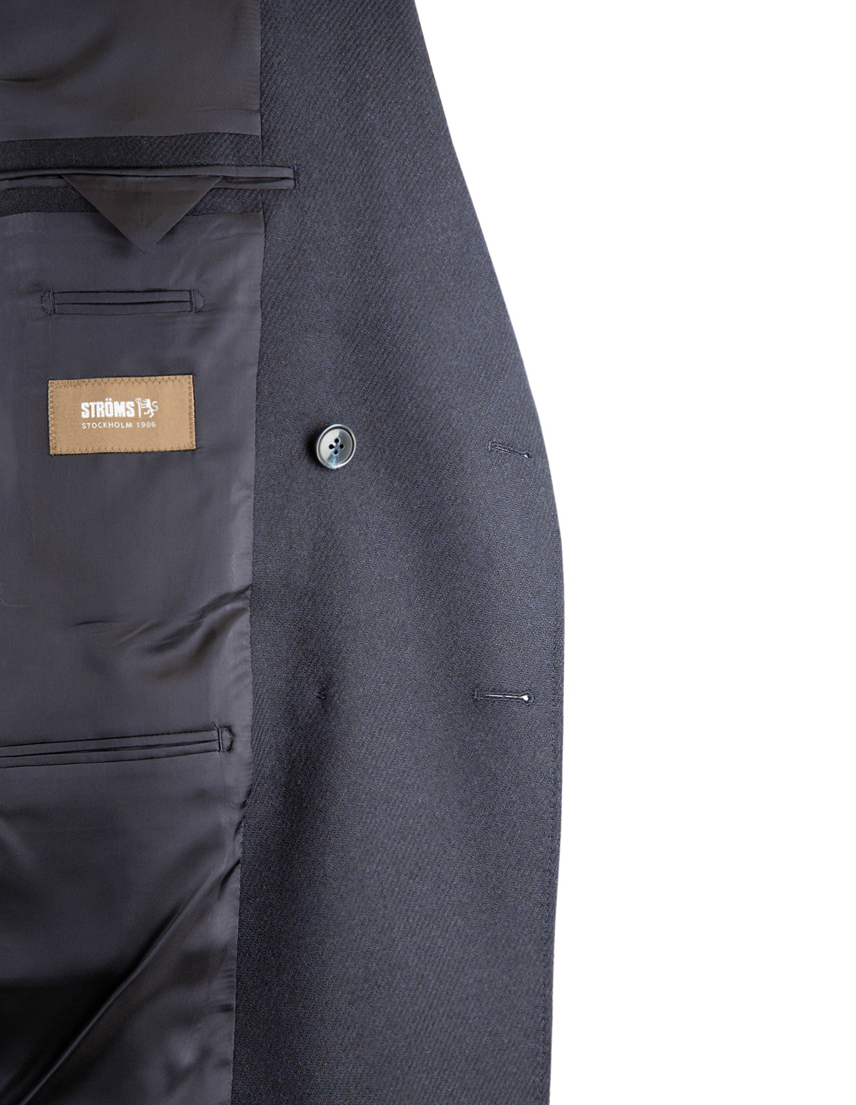 Firenze Dubbelknäppt Blazer Tweed Mörkblå Stl 50