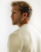 Tröja Rundhals Ull/Cashmere Benvit
