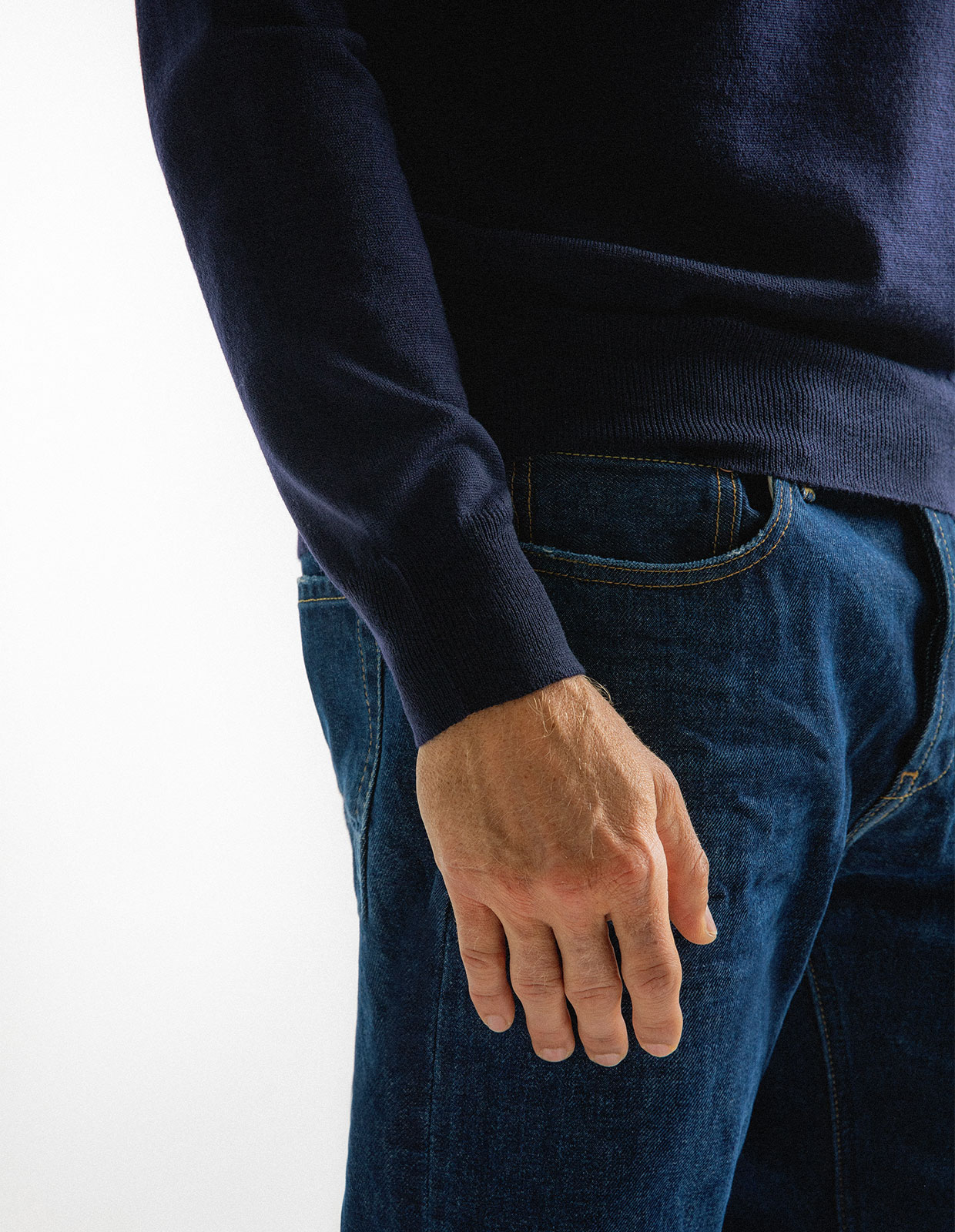 Half Zip Tröja Merinoull Navy XXL