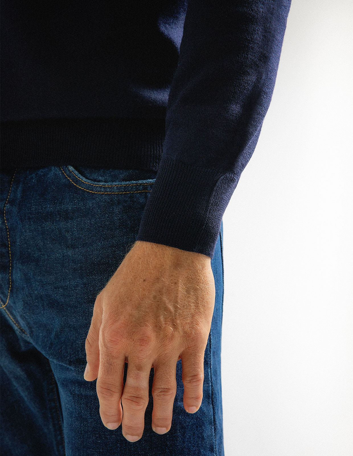 Roll Neck Merino Navy