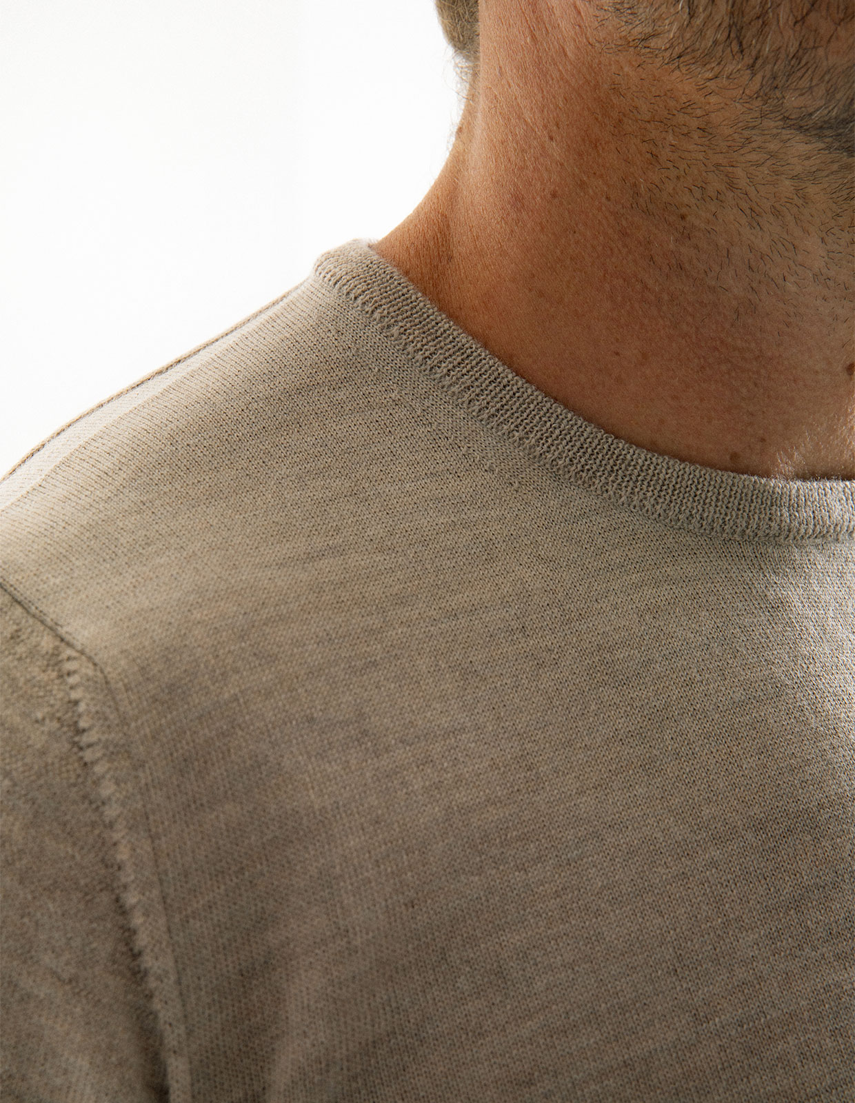 Tröja Merinoull Beige