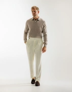 Poloshirt Merino Beige Stl XXL