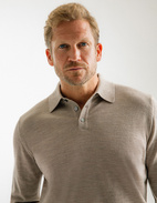 Poloshirt Merino Beige Stl L