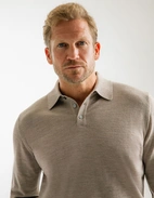 Poloshirt Merino Beige Stl XXL